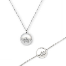 Load image into Gallery viewer, Mountain Necklace &amp; Bracelet Set