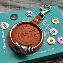 Brown Leather Travel Keychain, Collect Your Travels, Gift For Traveler ...