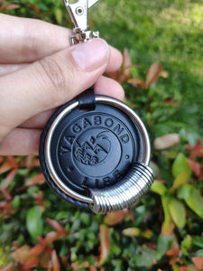 Black Leather Keychain