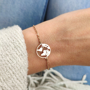 World Map Bracelet