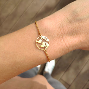 World Map Bracelet