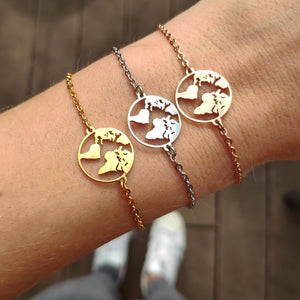 World Map Bracelet