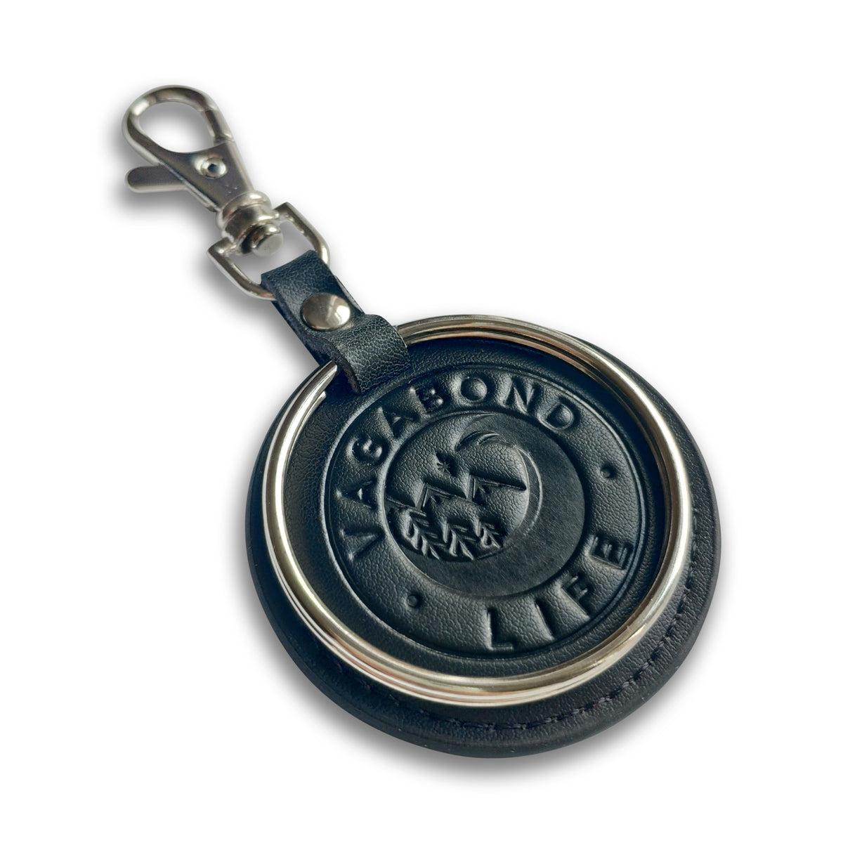 Black Leather Travel Keychain, Collect Your Travels, Gift For Traveler ...