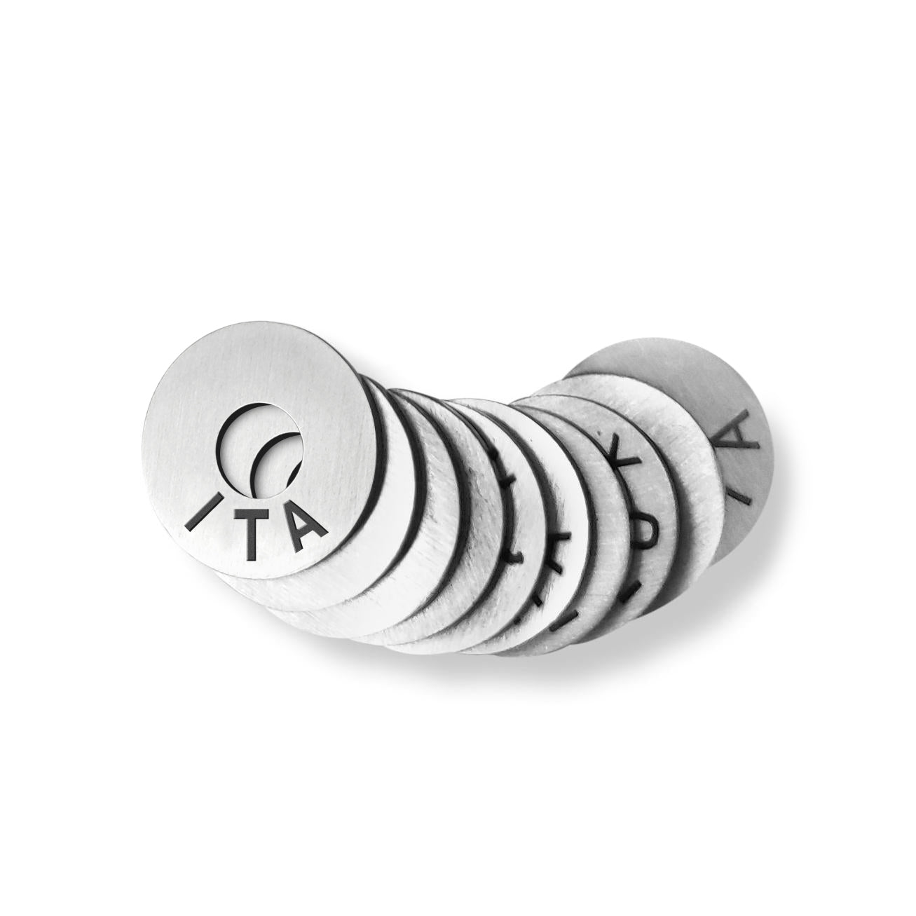 Argentiere Pagliai Three Bell Round Ring Keychain