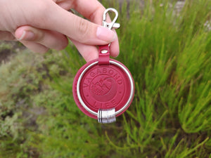 Dark Red Vegan Key Chain