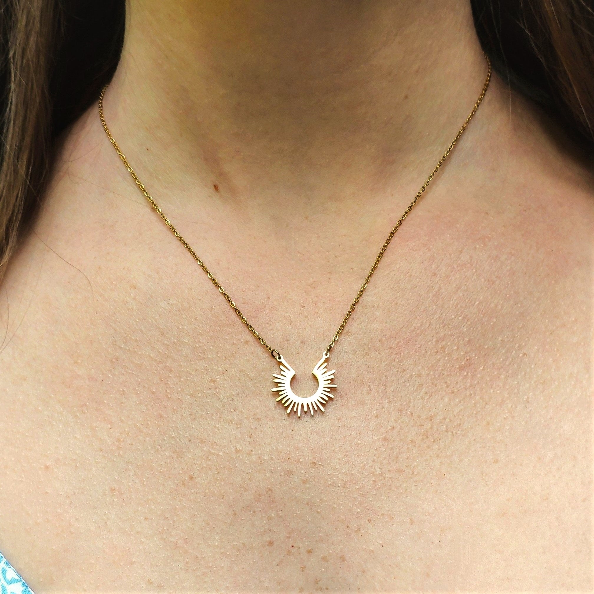 Half online sun necklace