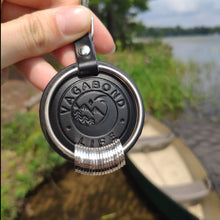 Load image into Gallery viewer, Black Leather Keychain