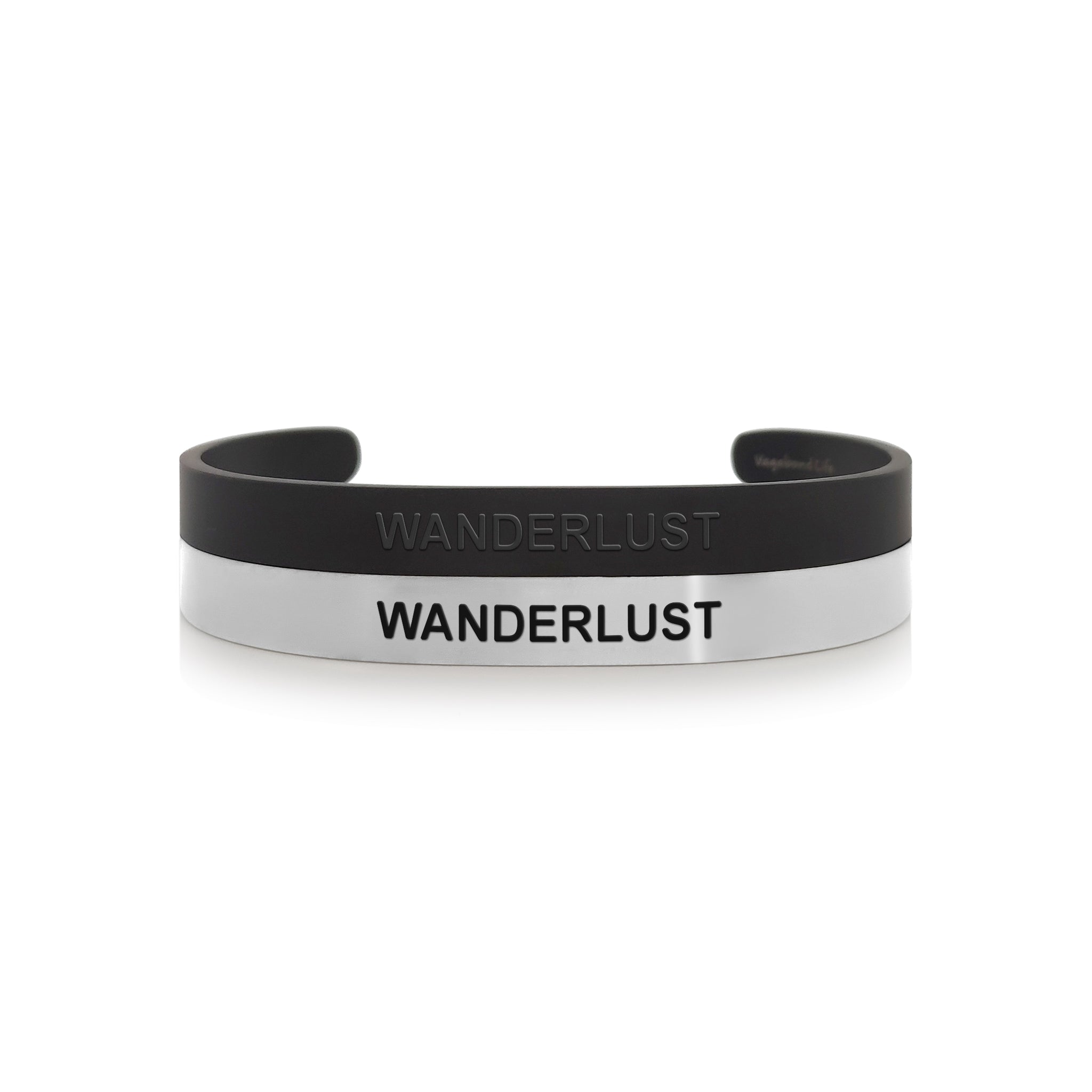 Wanderlust Mantra Quote Bangle Bracelet Vagabond Life
