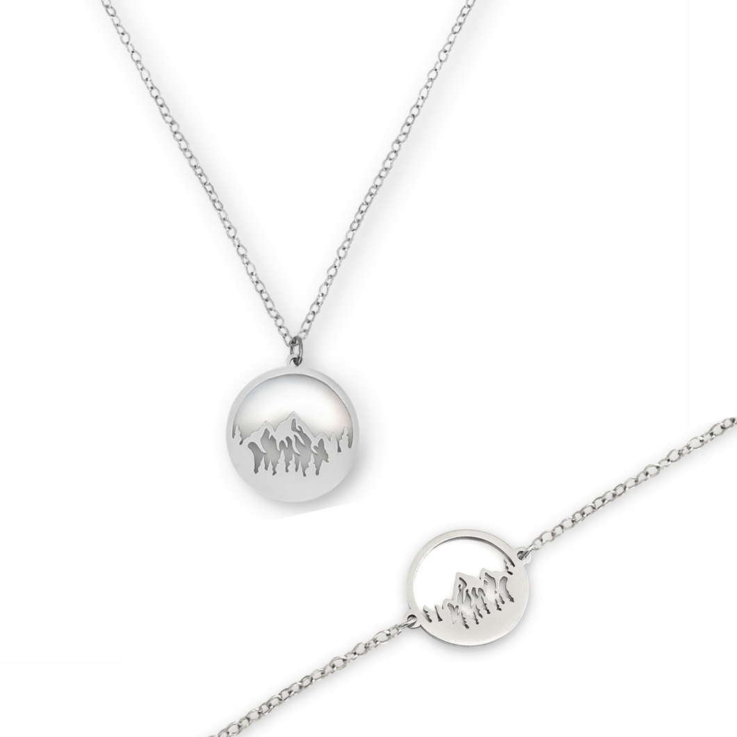 Mountain Necklace & Bracelet Set
