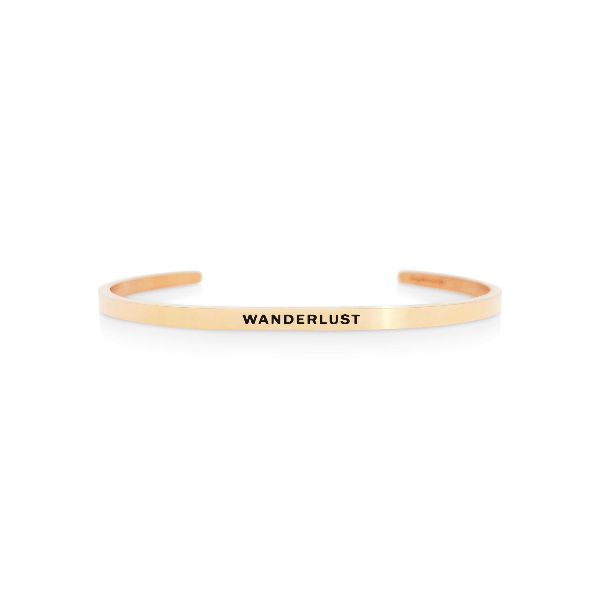 Mantra Quote Bangle Bracelet For Women Wanderlust Vagabond Life